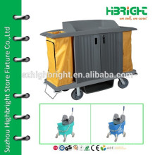 plastic hotel cart for cleaning